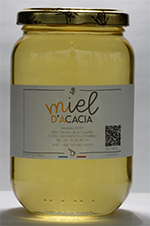 Pot de miel d'acacia