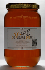 Pot de miel de fleurs d'été